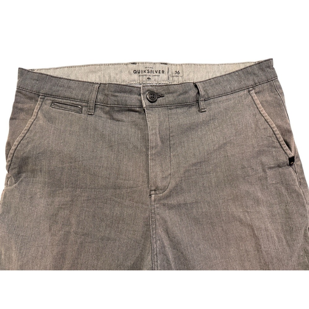 Quiksilver Mens Shorts 36 Charcoal Gray Straight Fit Casual Surf Skate - Picture 5 of 13